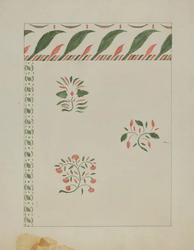 Stencilled Wall by Ray Holden, index of american design, 1936