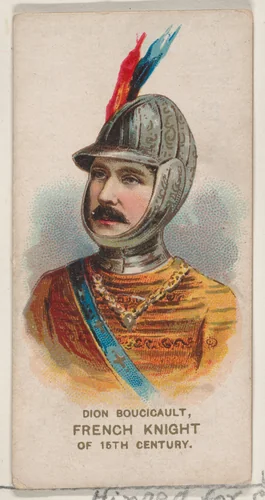 Dion Boucicault as a French Knight of the 18th Century, from the set Actors and Actresses, First Series (N70) for Duke brand cigarettes by W. Duke, Sons & Co., print, 1888-1889