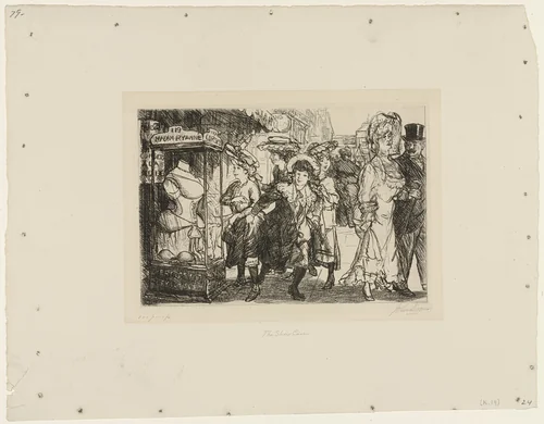The Show Case by John Sloan, print, 1905