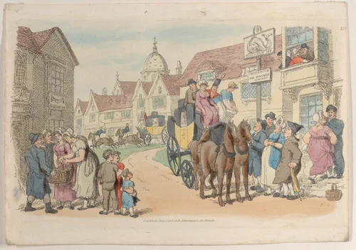 Plate 19, from "World in Miniature" by Thomas Rowlandson, print, 1816