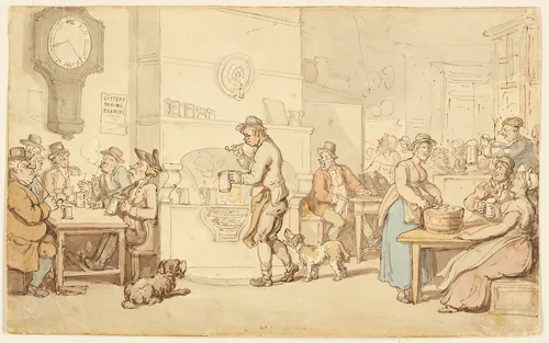 Interior of an Inn by Thomas Rowlandson, painting, 1776-1827