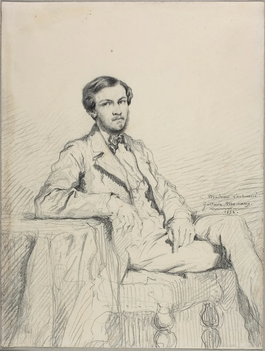 Portrait of Eugène Lacheurié by Gustave Moreau, drawing, 1852