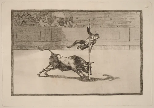 Ligereza y atrevimiento de Juanito Apinani en la de Madrid (The Agility and Audacityof Juanito Apinani in the Ring at Madrid) by Francisco Goya, portfolio, 1816