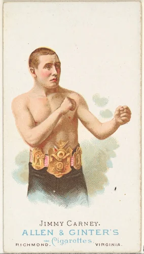 Jimmy Carney, Pugilist, from World's Champions, Series 1 (N28) for Allen & Ginter Cigarettes by Allen & Ginter, print, 1887