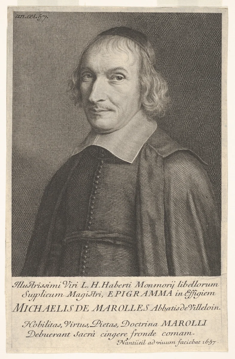 Michaelis de Marolles by Robert Nanteuil, print, 1657