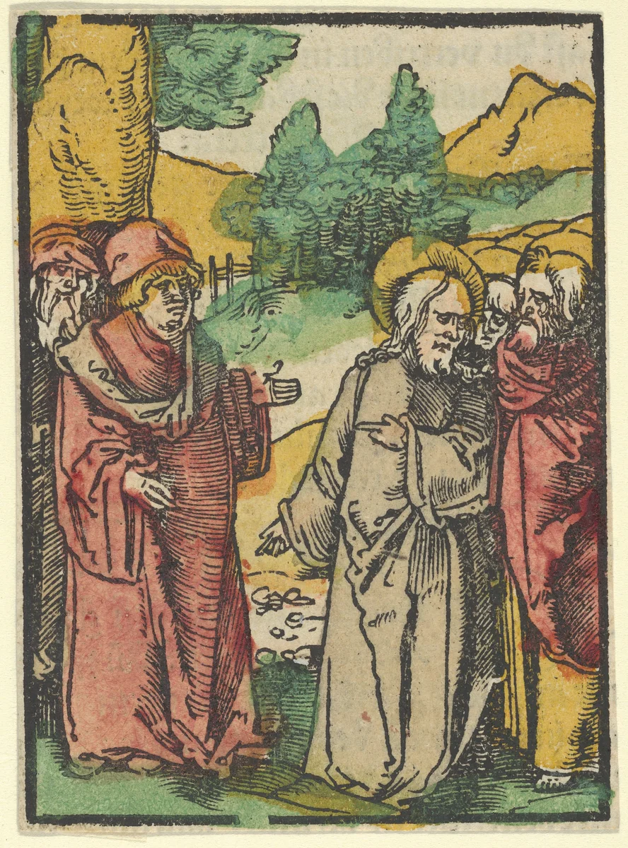 Christ Warning the Disciples of False Prophets, from Das Plenarium by Hans Schäufelein, print, 1517