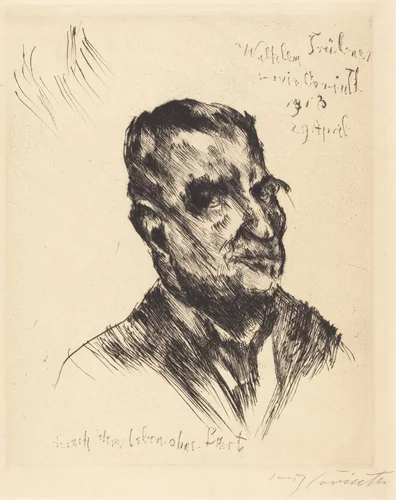Wilhelm Trübner by Lovis Corinth, print, 1913