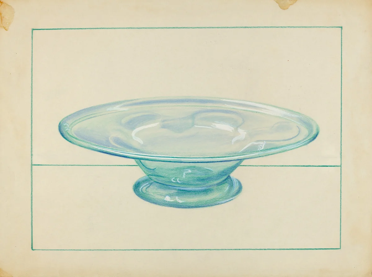 Shallow Compote by S. Brodsky, index of american design, 1935-1942