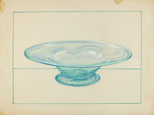 Shallow Compote by S. Brodsky, index of american design, 1935-1942