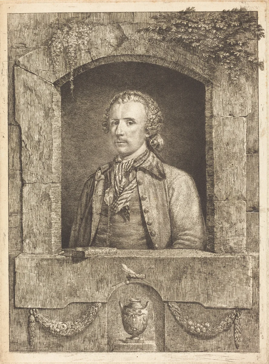 Self-Portrait by Antoine de Marcenay de Ghuy, print, 1724-1811