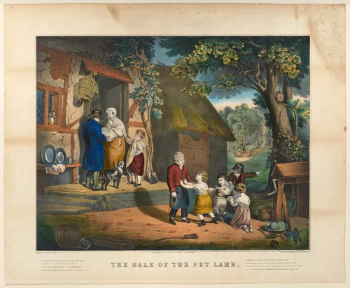 The Sale of the Pet Lamb by Otto Knirsch, print, 1857