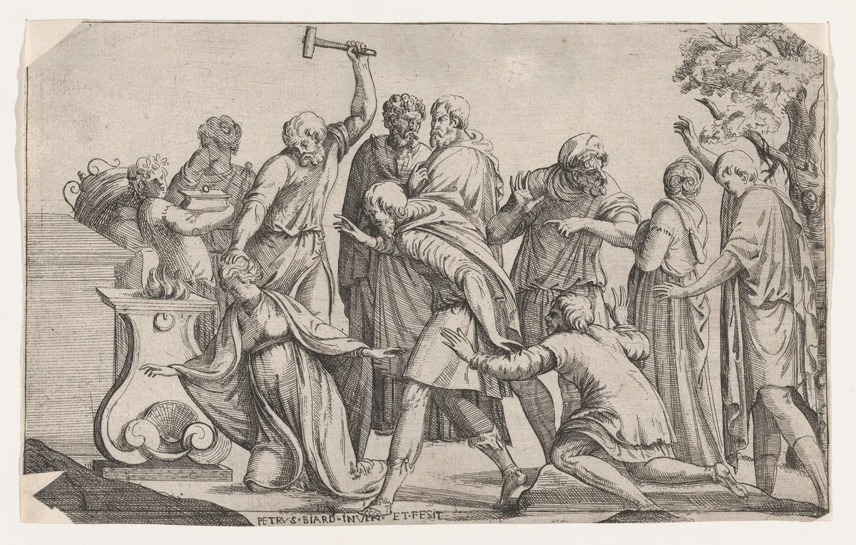 Sacrifice of Iphigenia by Pierre Biard II, print, 1607-1661