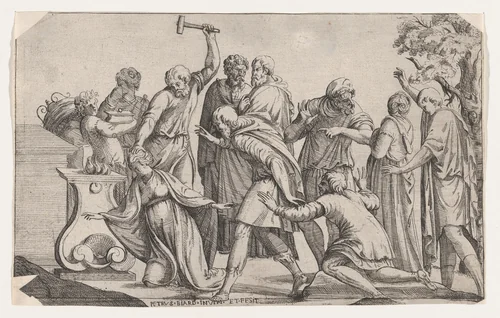 Sacrifice of Iphigenia by Pierre Biard II, print, 1607-1661