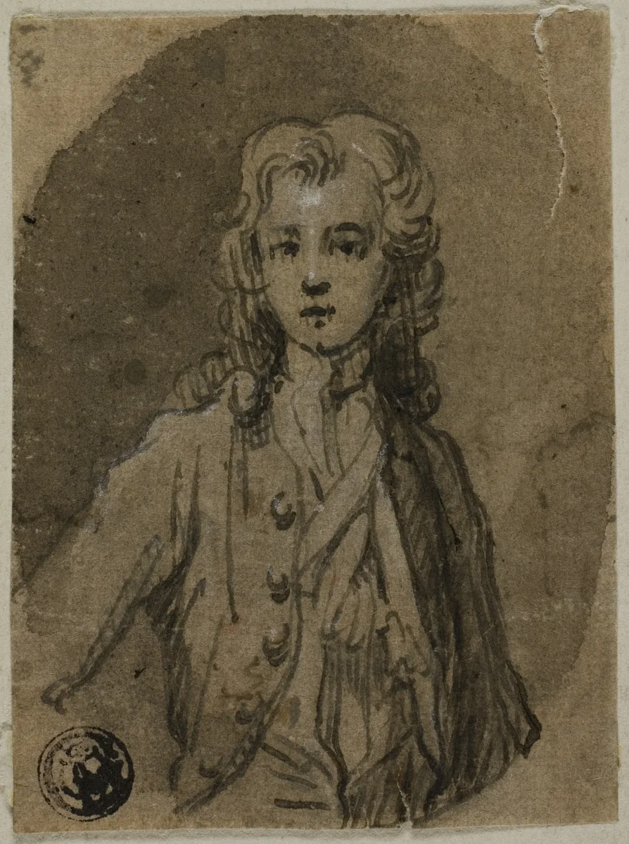 John, Son of First Duke of Lennon by Peter Lely, drawing, 1638-1690