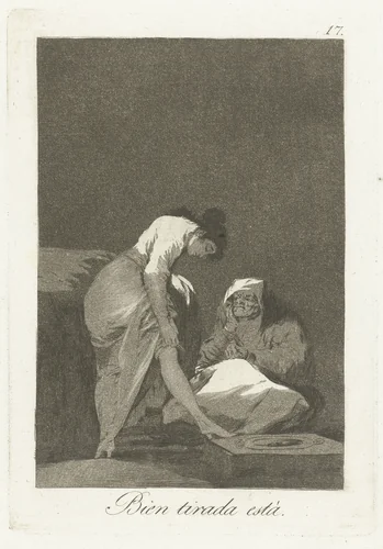 Hij is goed aangetrokken by Francisco de Goya, print, 1797-1799