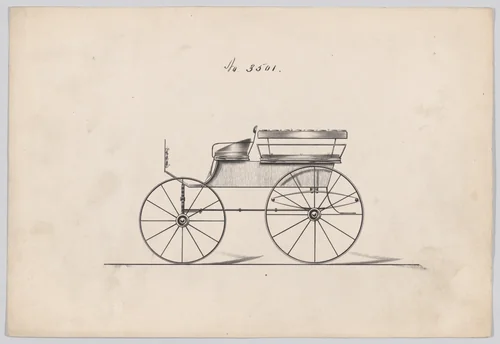 Design for Omnibus or Wagonette, no. 3501 by Brewster & Co., drawing, 1879