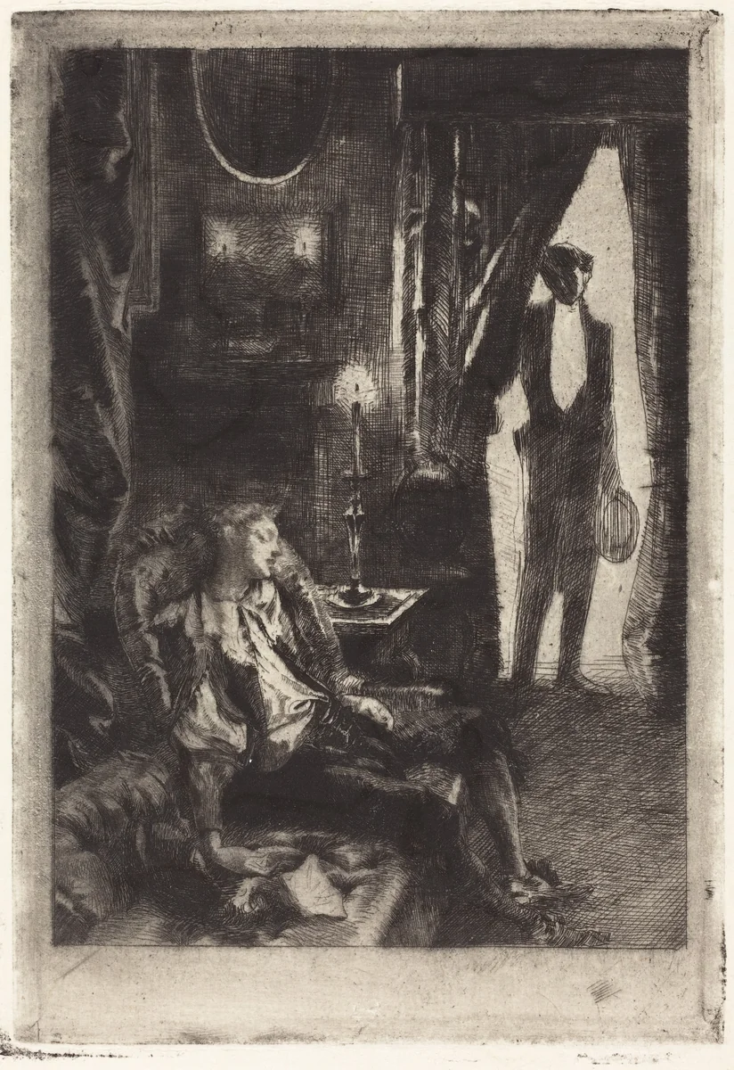 Iza Sleeping (Le Sommeil d'Iza) by Albert Besnard, print, 1885