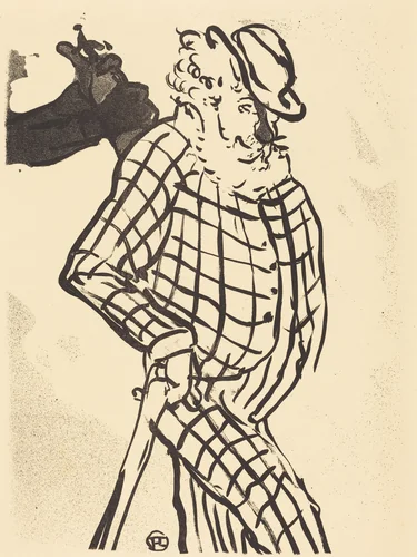 American Singer (Chanteur américain) by Henri de Toulouse-Lautrec, print, 1893
