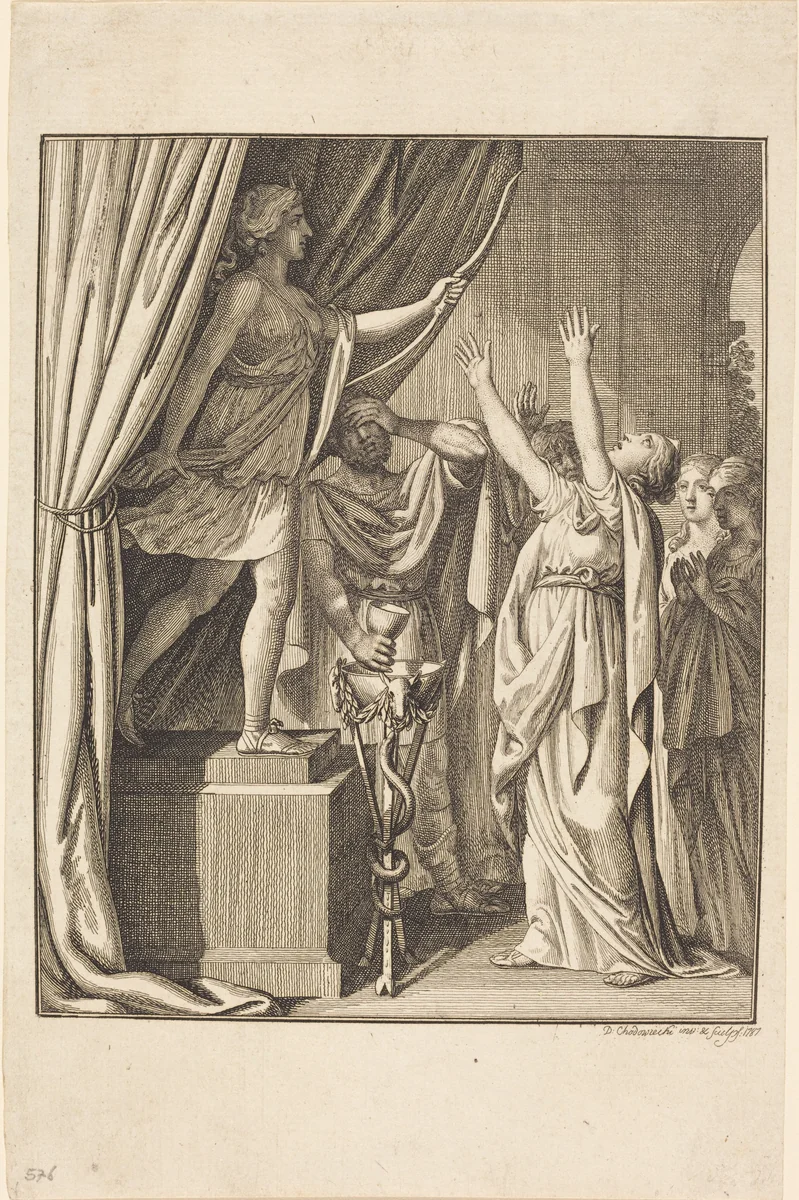 Diana by Daniel Nikolaus Chodowiecki, print, 1787