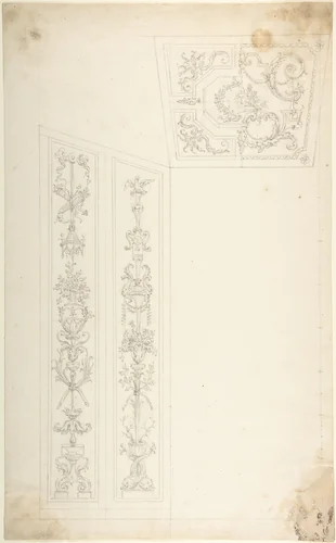 Design for a Wall and a Ceiling Decoration by Leonardo Marini, drawing, 1774-1778