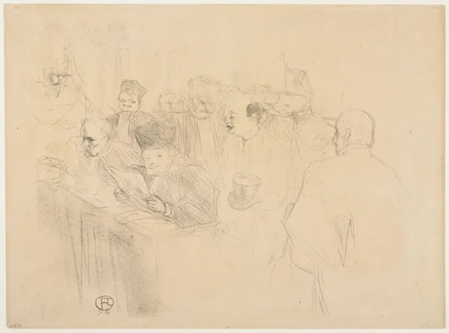 The Arton Trial (Procès Arton), third plate by Henri de Toulouse-Lautrec, print, 1896