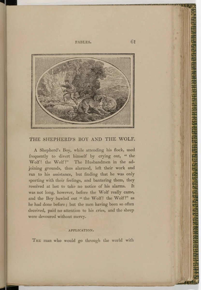 Headpiece (page 61) from The Fables of Aesop by Thomas Bewick, illustrated book, 1818