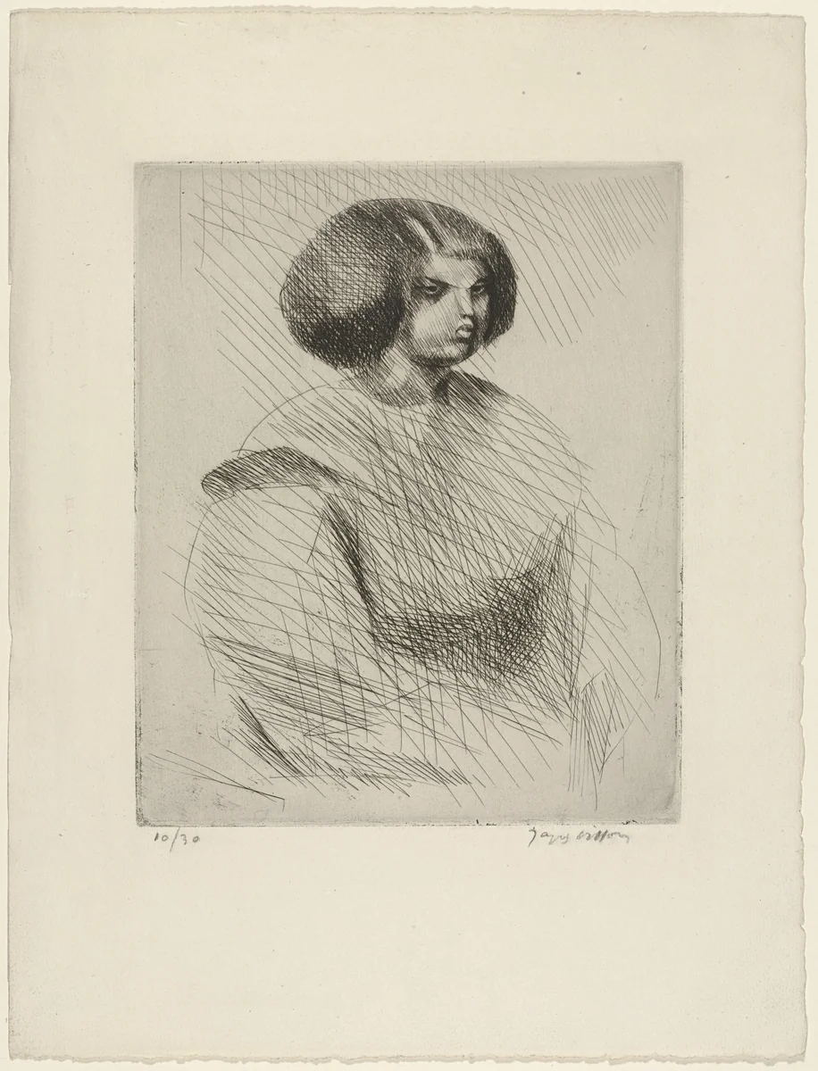 Young Mulatto (La Petite mulâtresse) by Jacques Villon, print, 1911