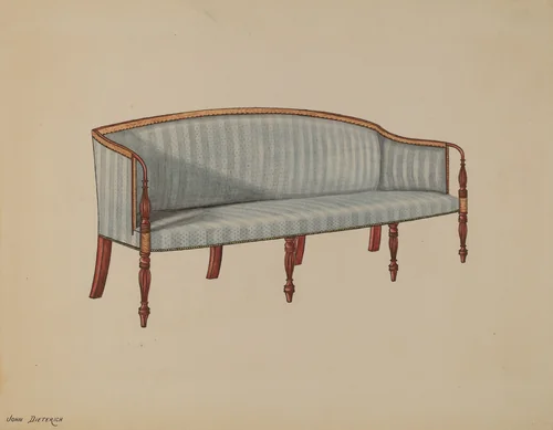 Sofa by John Dieterich, index of american design, 1936