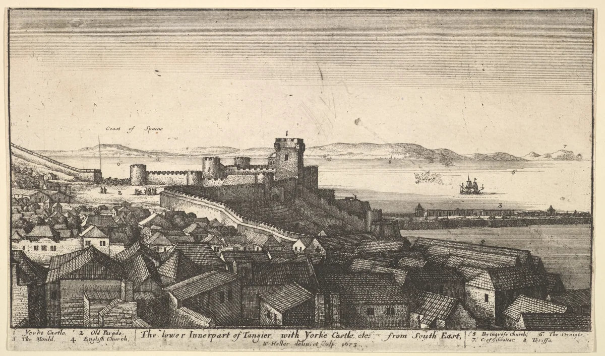 The lower inner part of Tangier by Wenceslaus Hollar, print, 1673