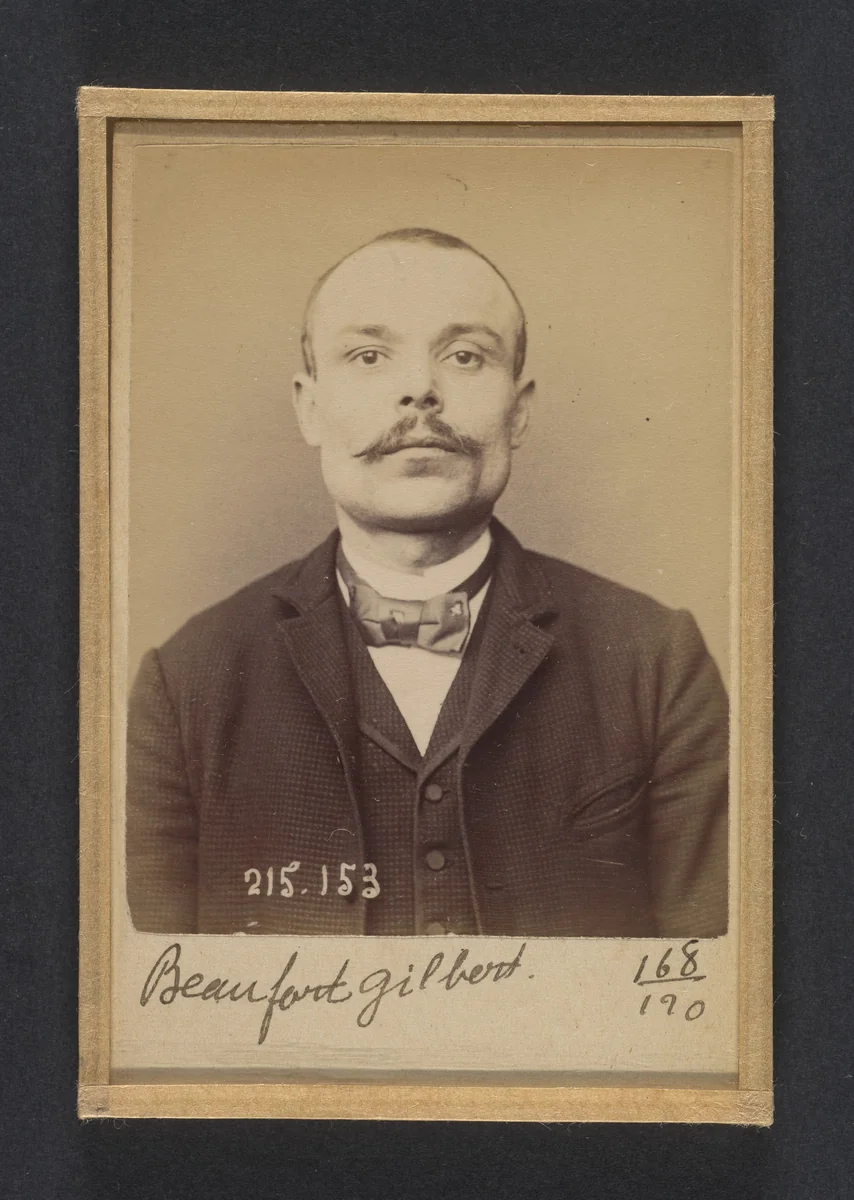 Beaufort. Gilbert. 32 ans, né à Paris Xle. Ébéniste. Anarchiste. 5/3/94. by Alphonse Bertillon, photograph, 1894
