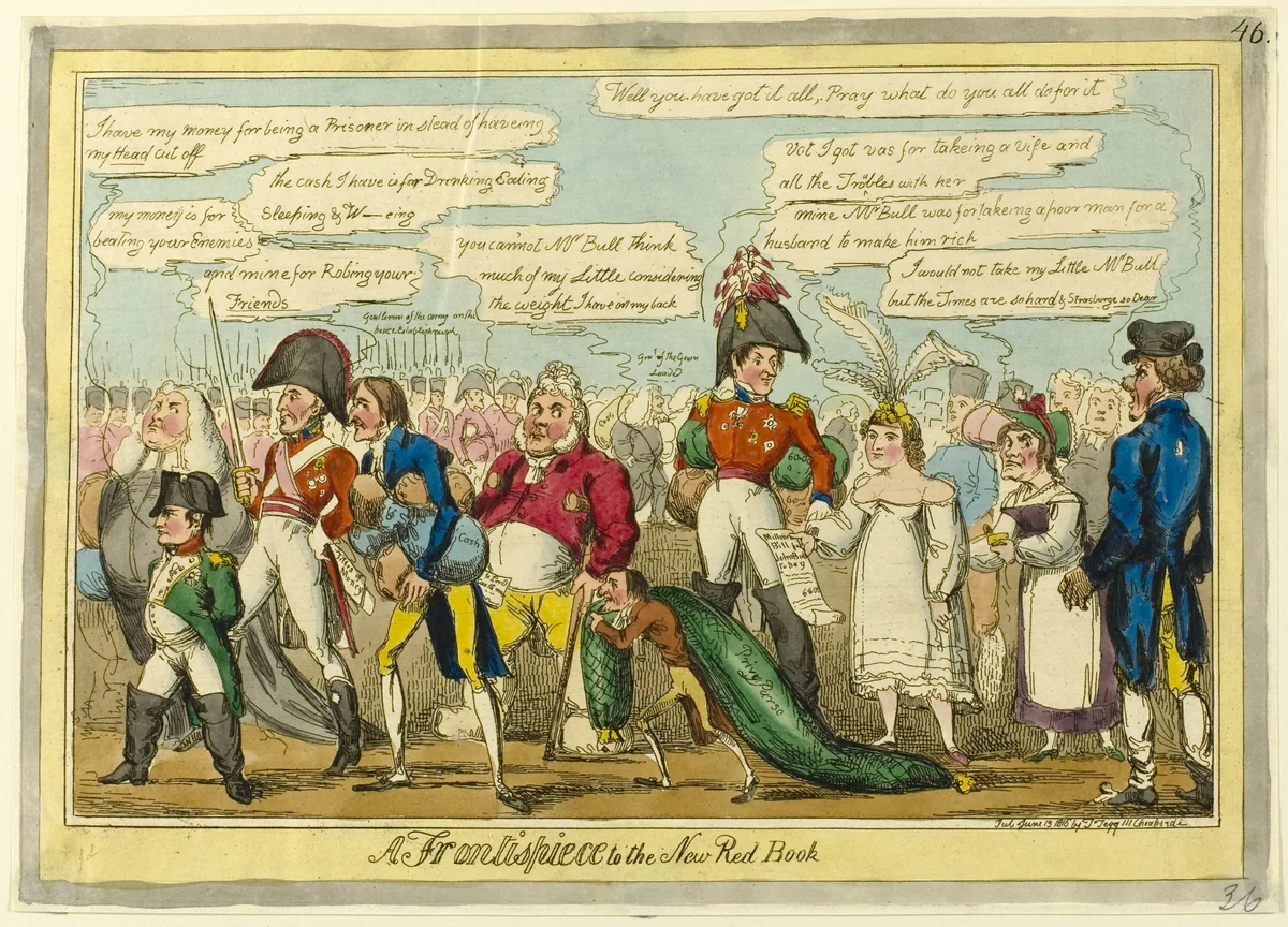 A Frontispiece to the New Red Book by William Heath, print, 1816