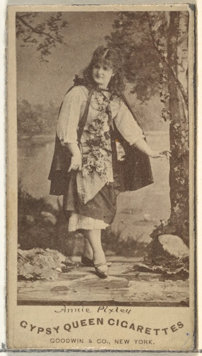 Annie Pixley, from the Actors and Actresses series (N171) for Gypsy Queen Cigarettes by Goodwin & Company, photograph, 1886-1890