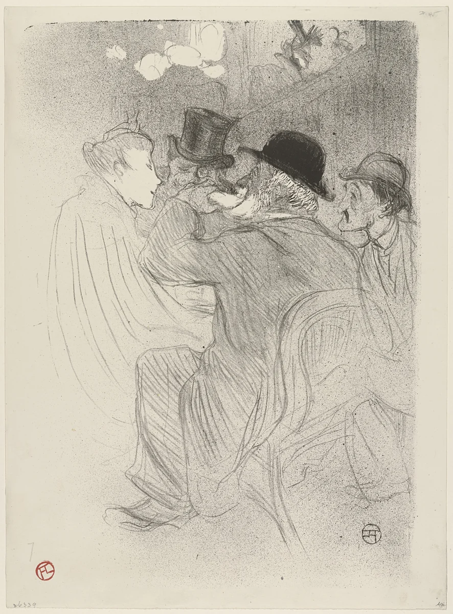 At the Moulin Rouge: Rugged! Really Rugged! (Au Moulin Rouge: Un Rude! Un vrai Rude!) by Henri de Toulouse-Lautrec, print, 1893