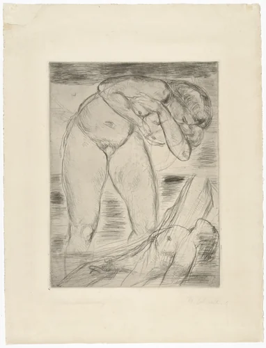 Flood (Überschwemmung) by Wilhelm Lehmbruck, print, 1914