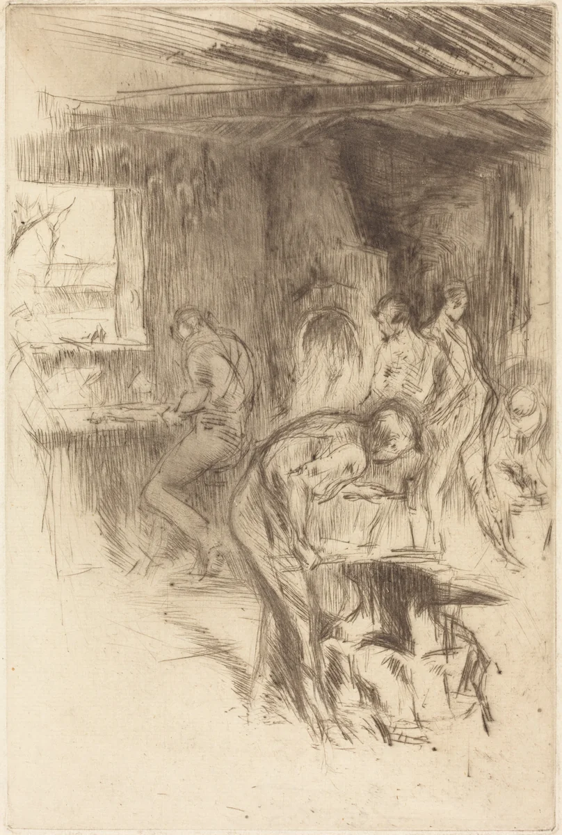 The Little Forge by James McNeill Whistler, print, 1875