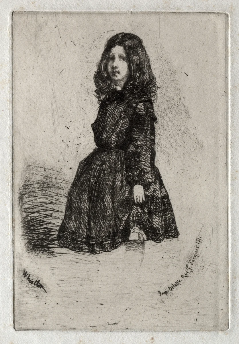 Twelve Etchings from Nature: Annie by James McNeill Whistler, print, 1858