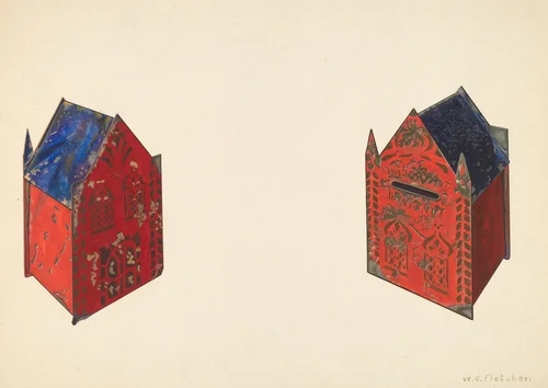 Toy Bank: "Waste Not - Want Not" by William O. Fletcher, index of american design, 1938