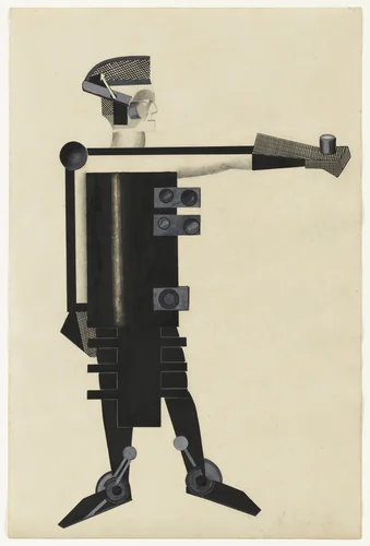 Guardian of Energy. Costume design for the film Aelita by Yakov Protazanov by Alexandra Exter, drawing, 1924