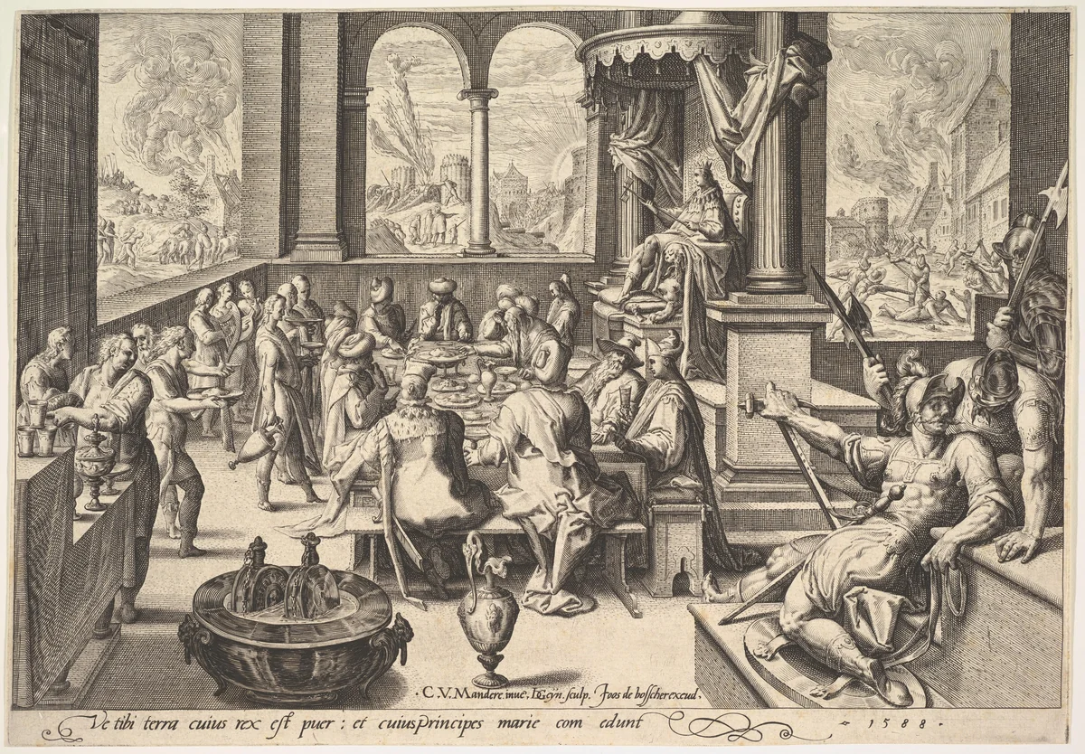 Allegory of the Government of a Childish King by Jacques de Gheyn II, print, 1588