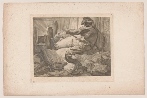 Wrikkende arbeider by Johannes Josephus Aarts, print, 1881-1934