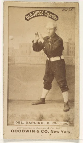 Dell Darling, Catcher, Chicago, from the Old Judge series (N172) for Old Judge Cigarettes by Goodwin & Company, photograph, 1887