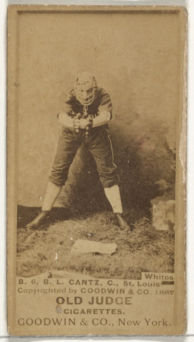 Bartholomew L. "Bart" Cantz, Catcher, St. Louis Whites, from the Old Judge series (N172) for Old Judge Cigarettes by Goodwin & Company, photograph, 1887
