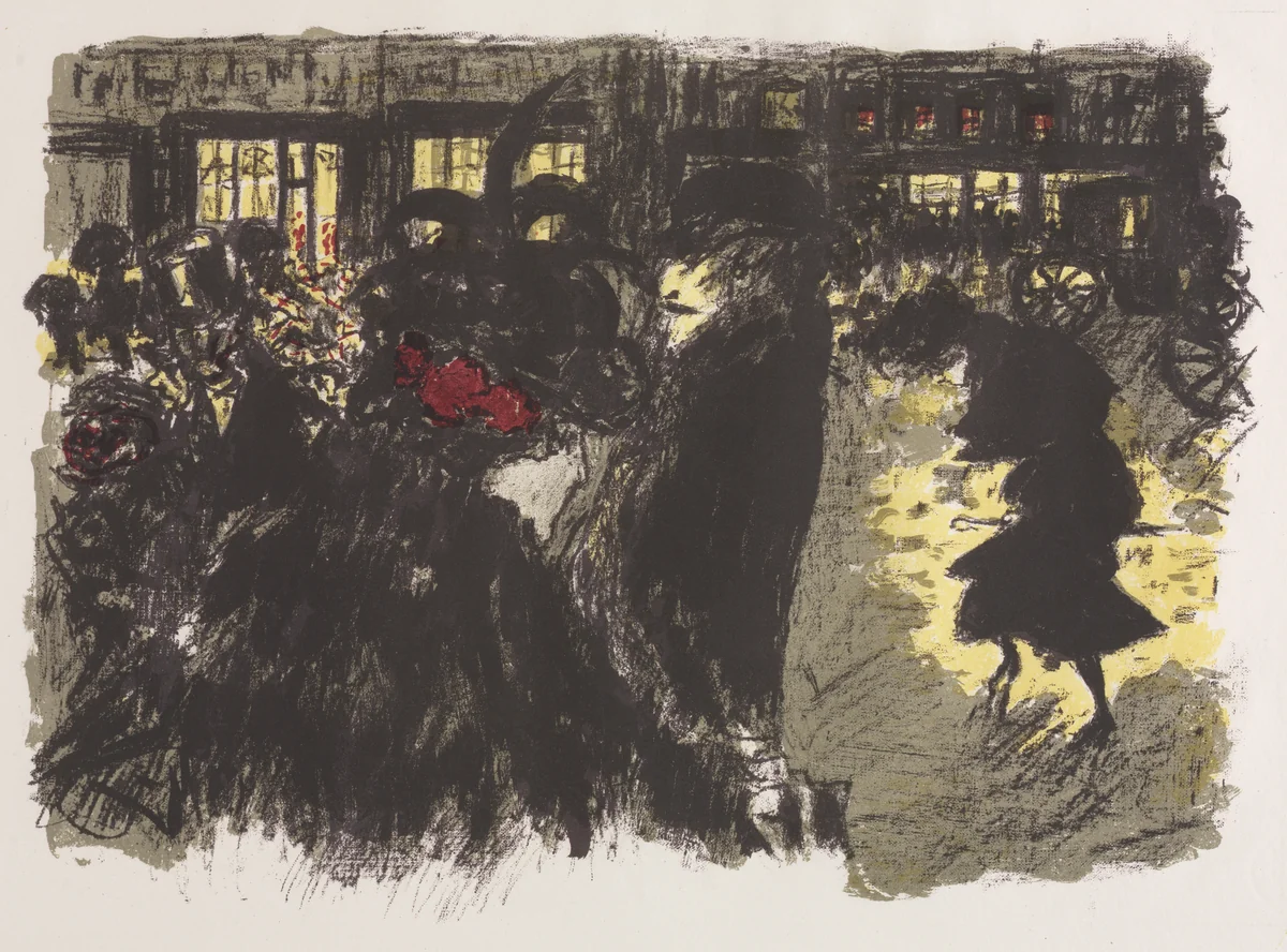 The Square at Evening by Pierre Bonnard, print, 1899