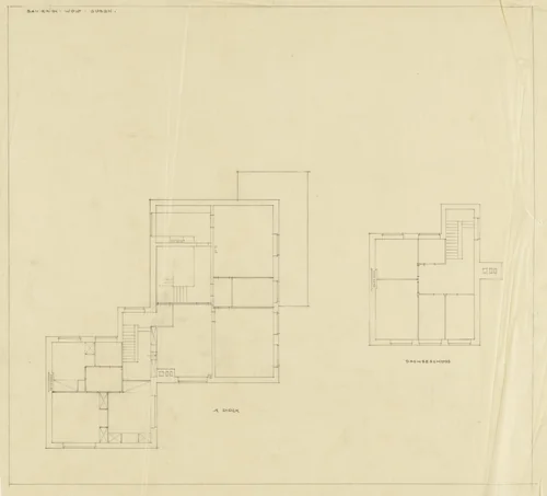 Wolf House, Gubin, Poland, Plan by Ludwig Mies van der Rohe, mies van der rohe archive, 1925