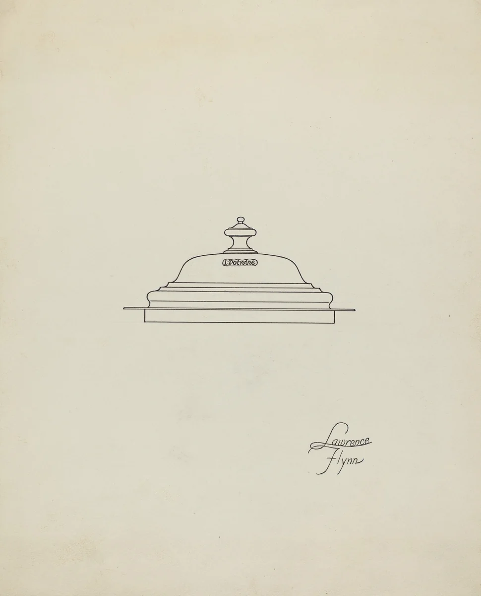Tankard Lid by Lawrence Flynn, index of american design, 1936