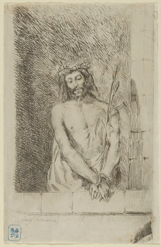 Ecce Homo (Christ with the Reed) by Eugène Delacroix, print, 1833