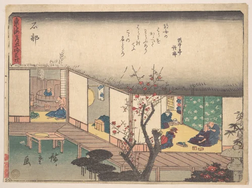 Ishibe by Utagawa Hiroshige (歌川広重), print, 1828-1848