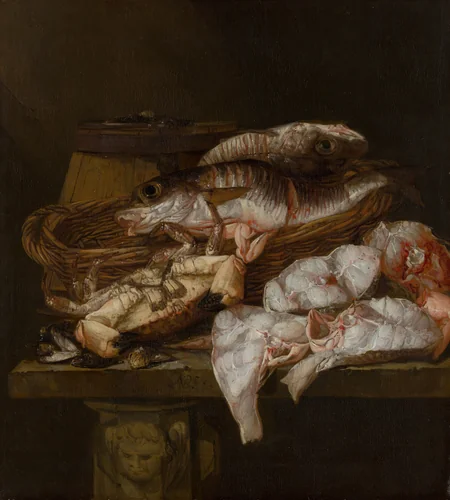 Still Life with Seafood by Abraham van Beyeren, painting