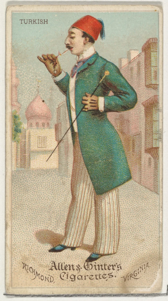 Turkish, from World's Dudes series (N31) for Allen & Ginter Cigarettes by Allen & Ginter, print, 1888