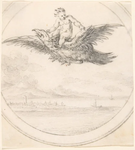 The Rape of Ganymede by Sophia Blesendorf, drawing, 1689-1699